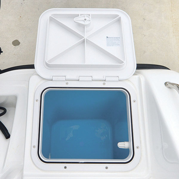 plumbed live bait tank